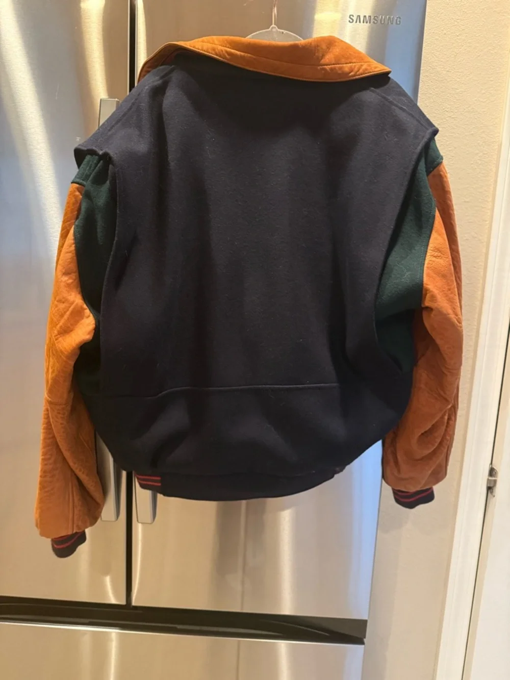 Vintage Gant Colorblock Wool Varsity Jacket Leather Sleeves - Picture 10 of 15